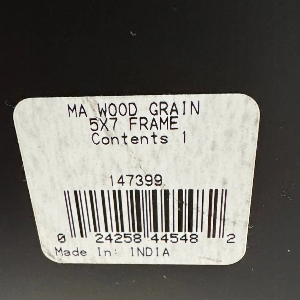Michael Aram for Waterford Wood Grain Textured Silver Picture Frame 5x7